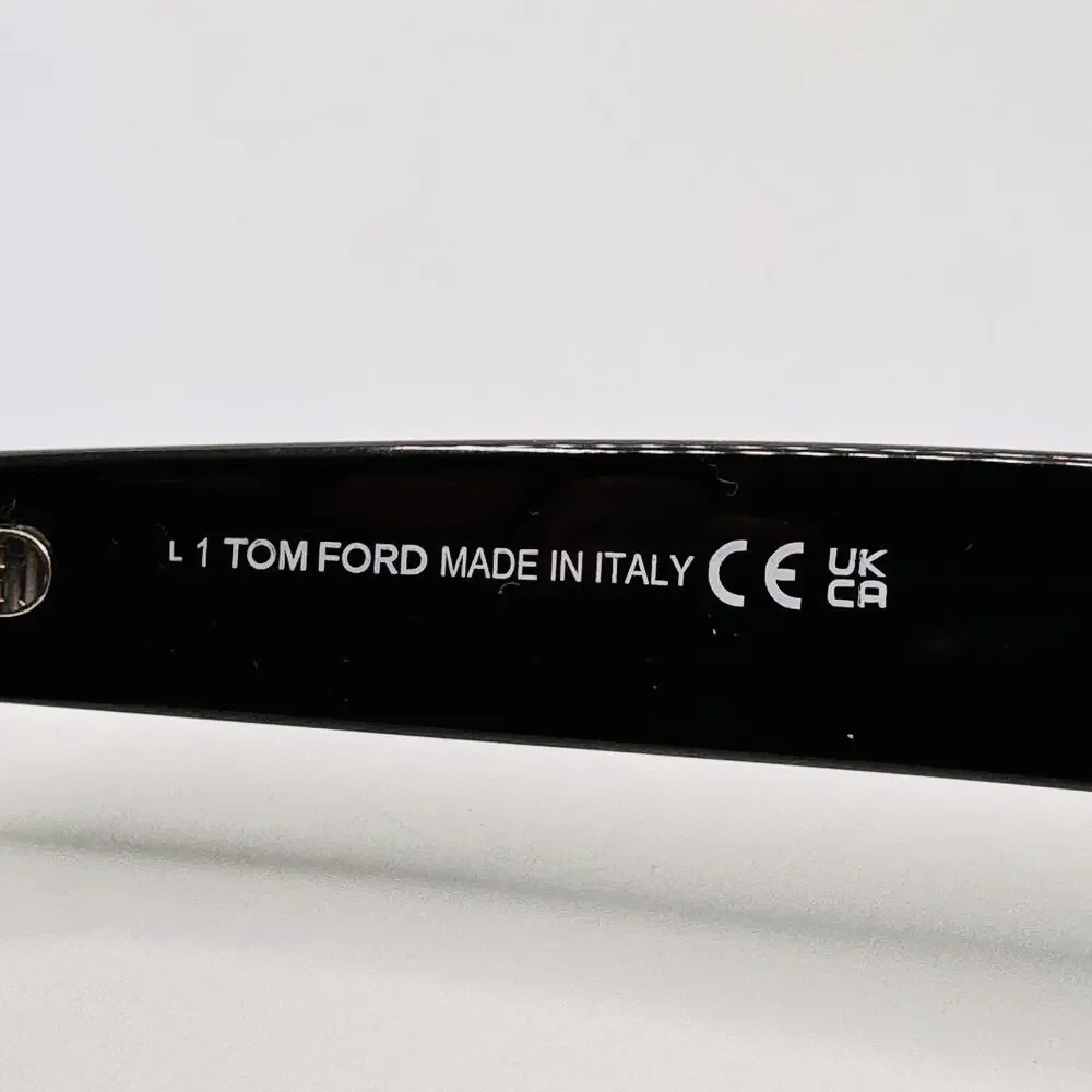 Tom Ford Sunglasses Redford TF1153 01A Shiny Black Pilot Frame Gray Lens 56mm
